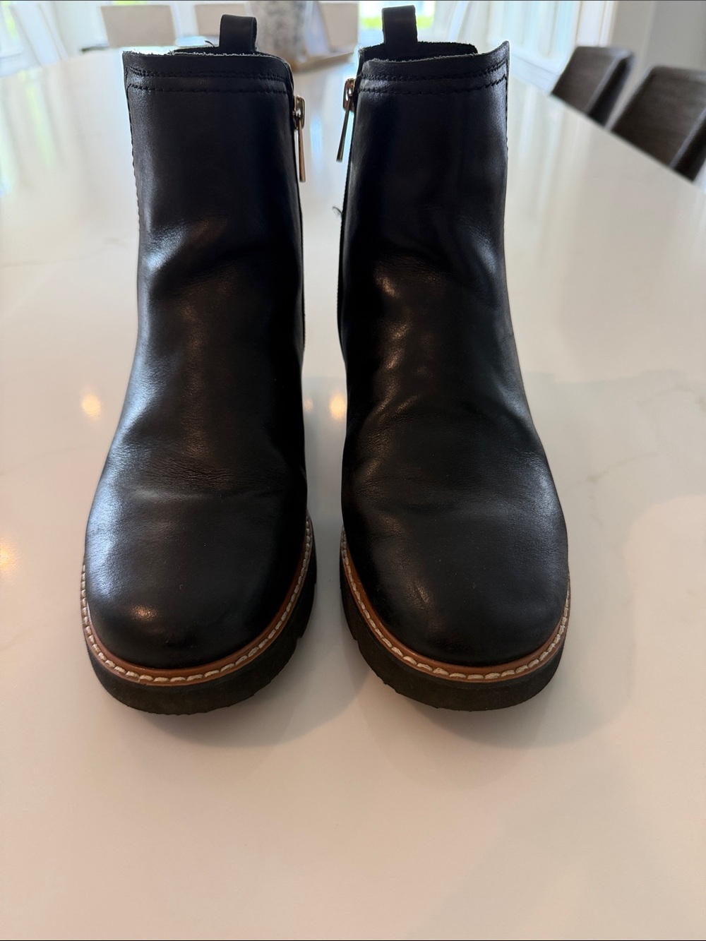 Darry Bootie by Naturalizer- Black Leather Ankle Booties.